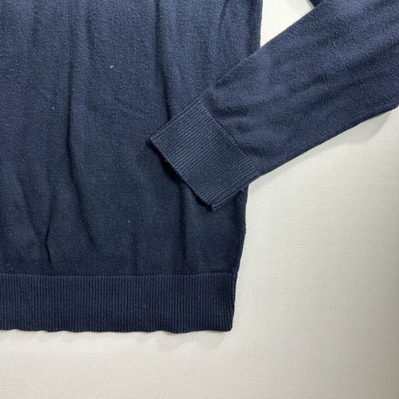 Abercrombie Fitch Mens Soft AF Sweater Size Large Blue Cashmere Blend Preppy - Picture 3 of 10
